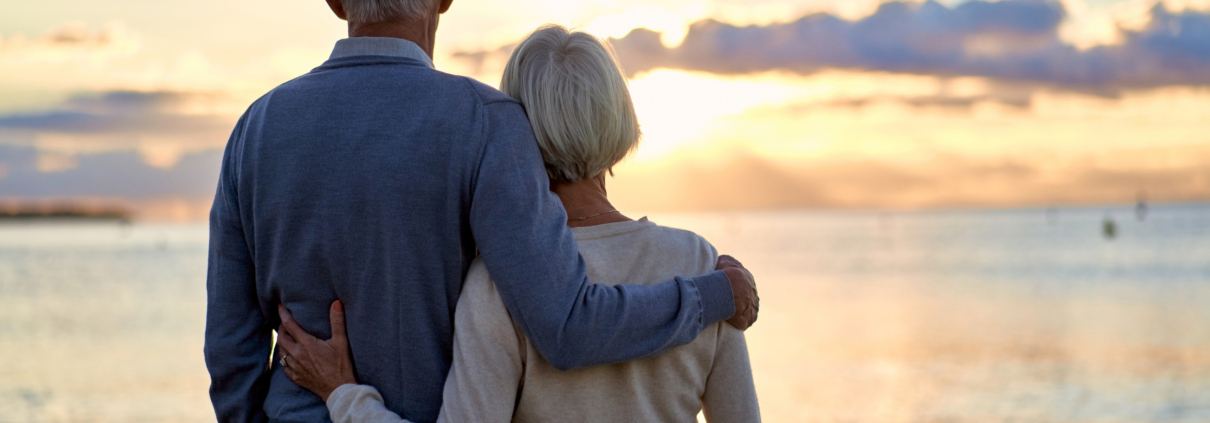 Senior couple on the beach